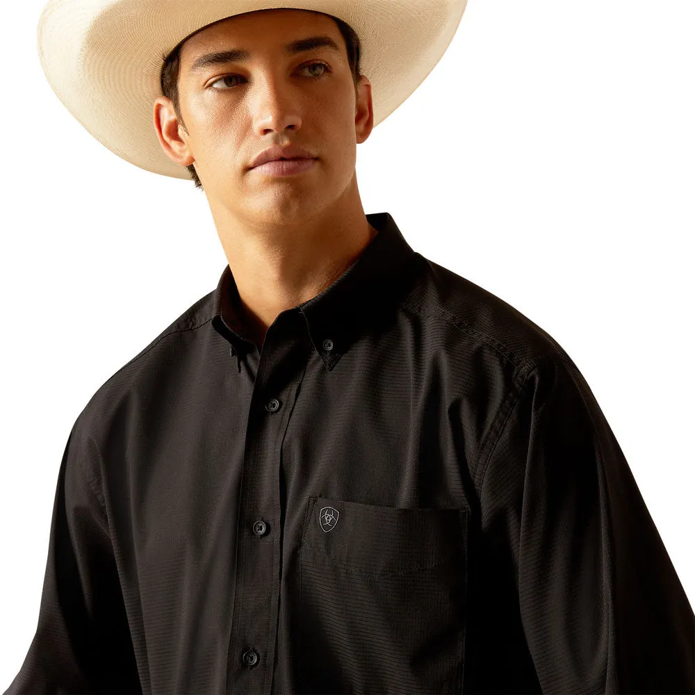 10048567 Ariat Men's 360 Airflow Classic Fit Long Sleeve Buttondown Shirt - Black