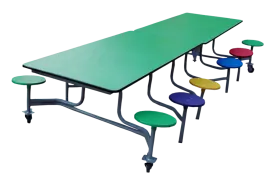 12-Seat Mobile Folding Dining Table