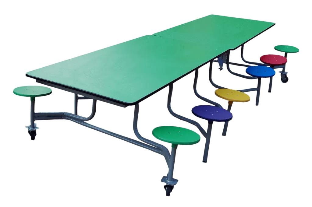 12-Seat Mobile Folding Dining Table