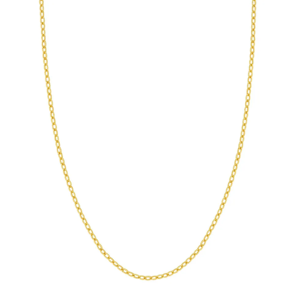 14k Designer Rolo Chain 18"