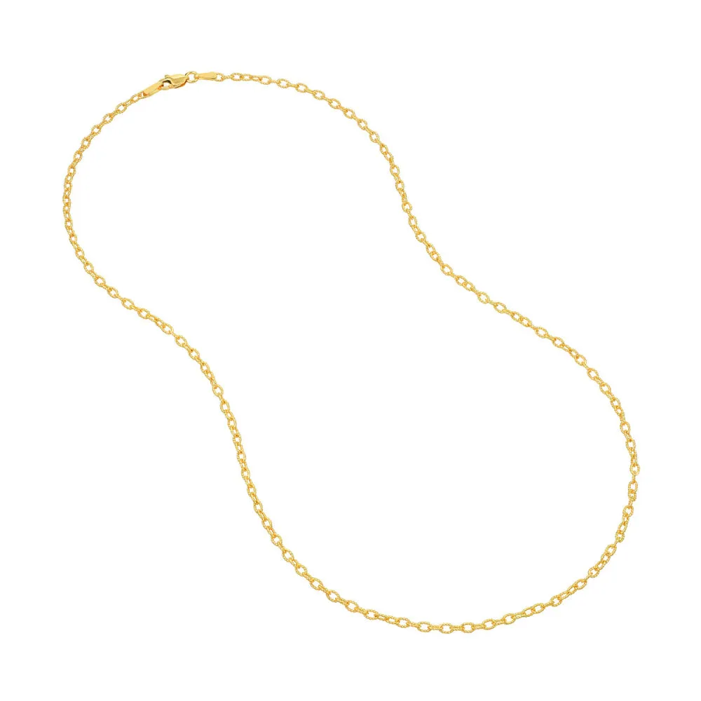 14k Designer Rolo Chain 18"