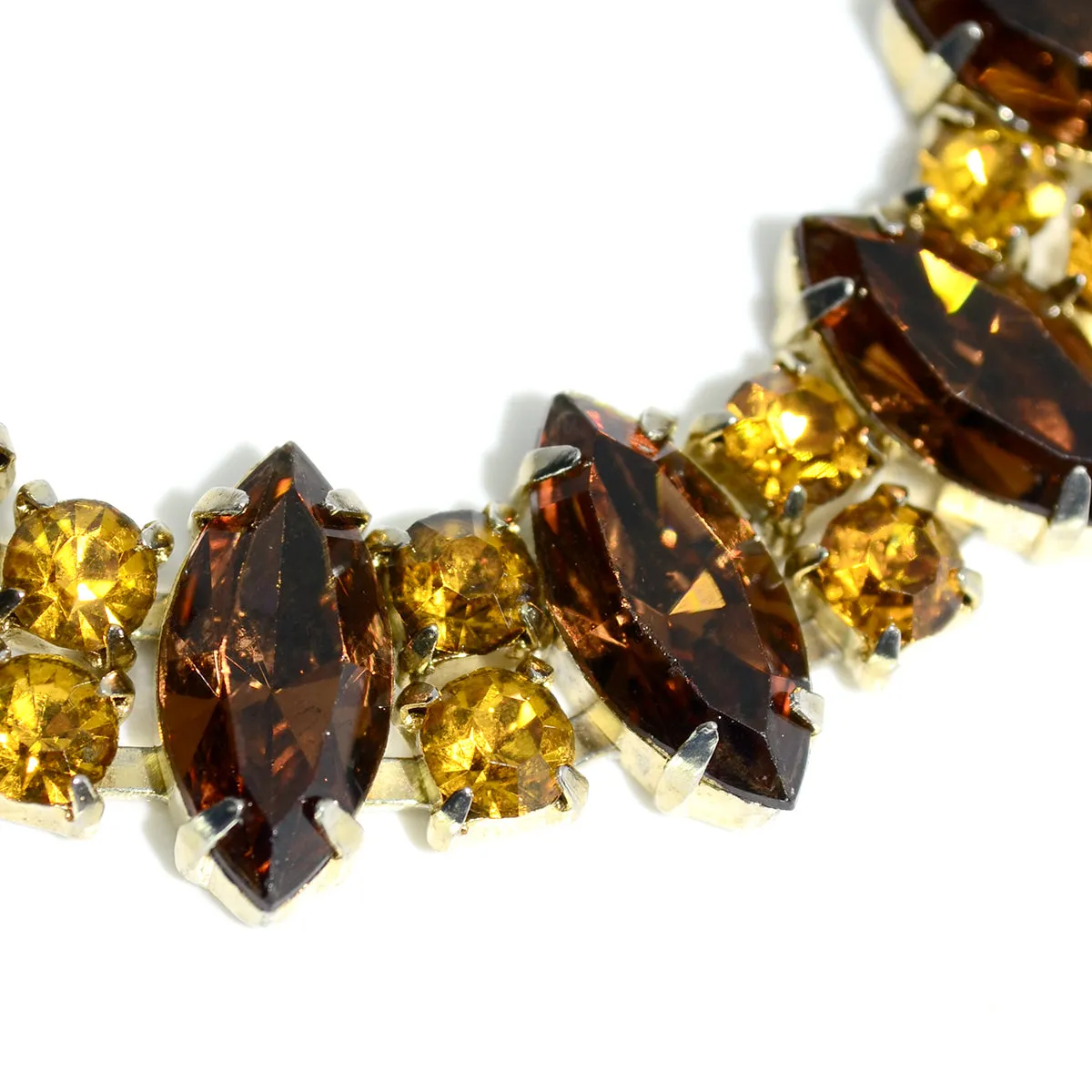 1950s Wiesner Brown Topaz Crystal Vintage Bracelet