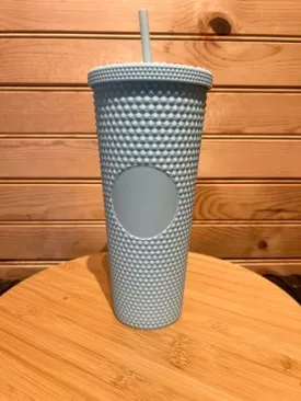 24 oz Studded Plastic Tumblers -  A10 - Matt Mint