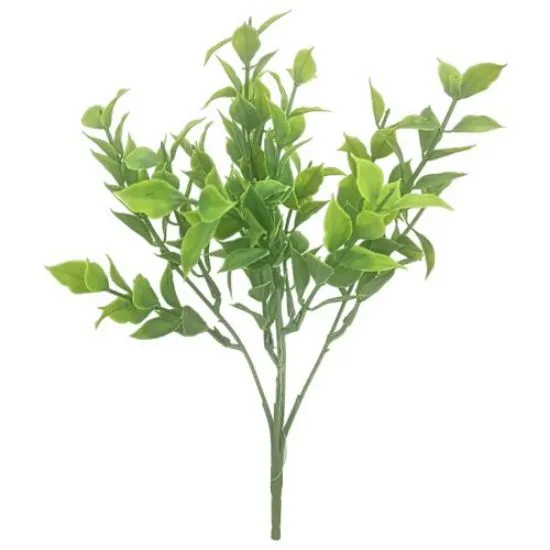 32cm Light Green Plastic Ruscus Bush