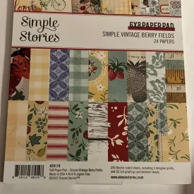 6x8 paper vintage berry fields   by Simple Stories