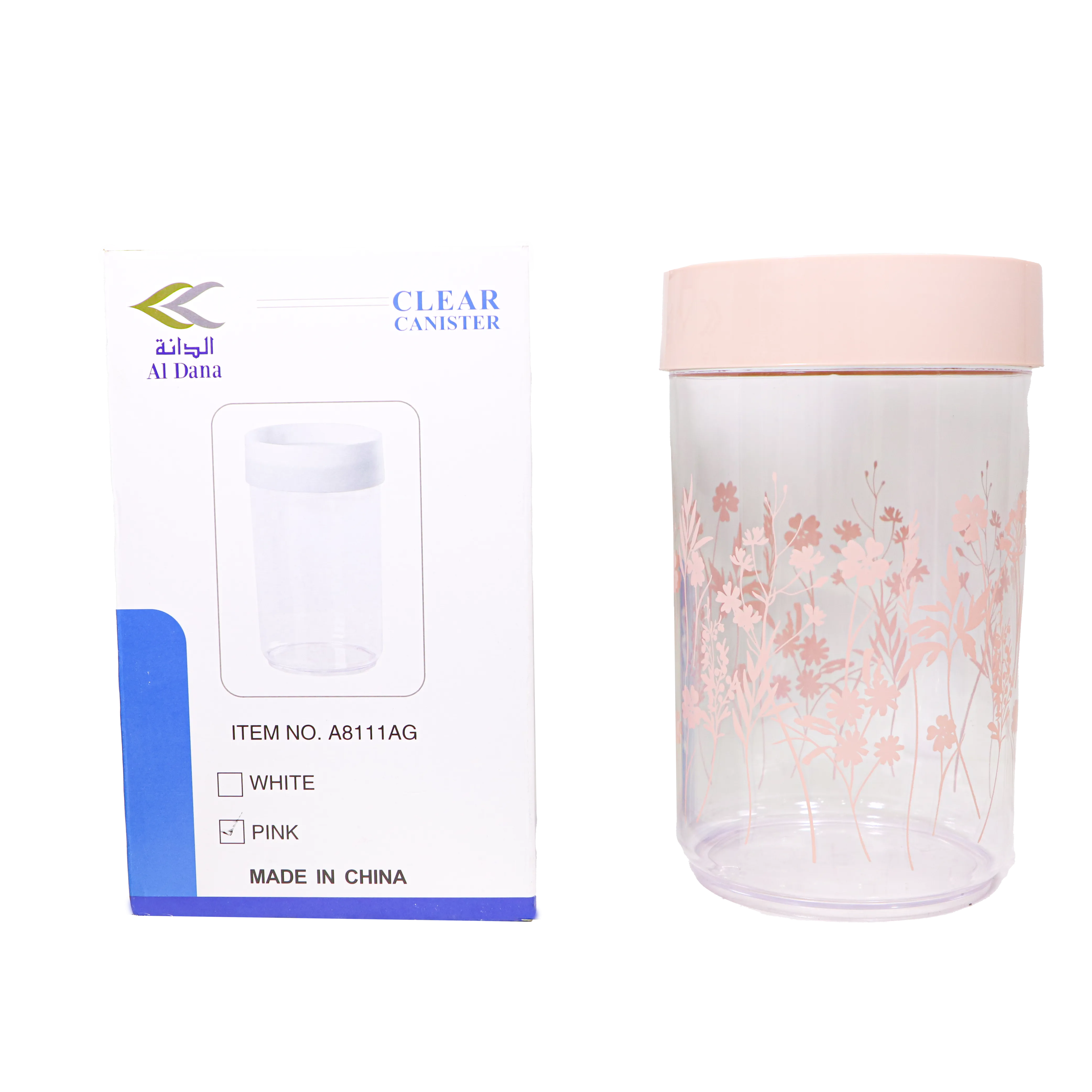 A8111Ag White/Pink Plastic Container