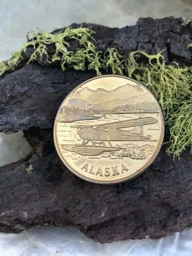 ALASKA MINT Gold Tone Coin Rare