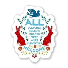 All Are Welcome Sticker