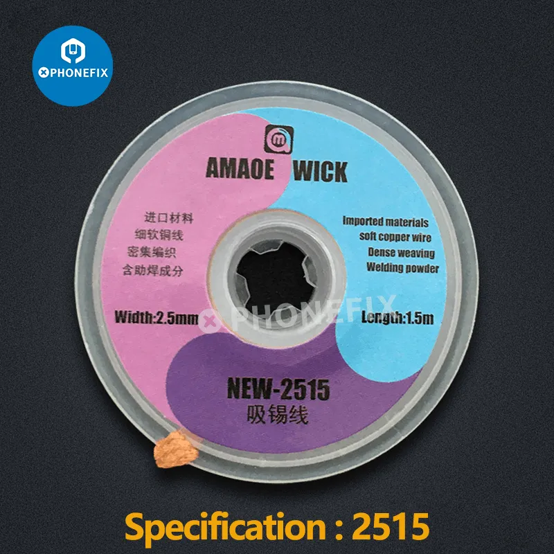 Amaoe BGA Desoldering Solder Wick PCB Tin Solder Sucking Wire
