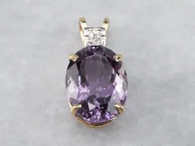 Amethyst Diamond Gold Pendant