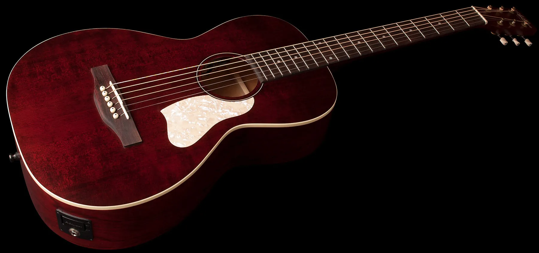 Art & Lutherie 042401 Roadhouse Tennessee Red A/E Parlor Acoustic Electric MADE In CANADA