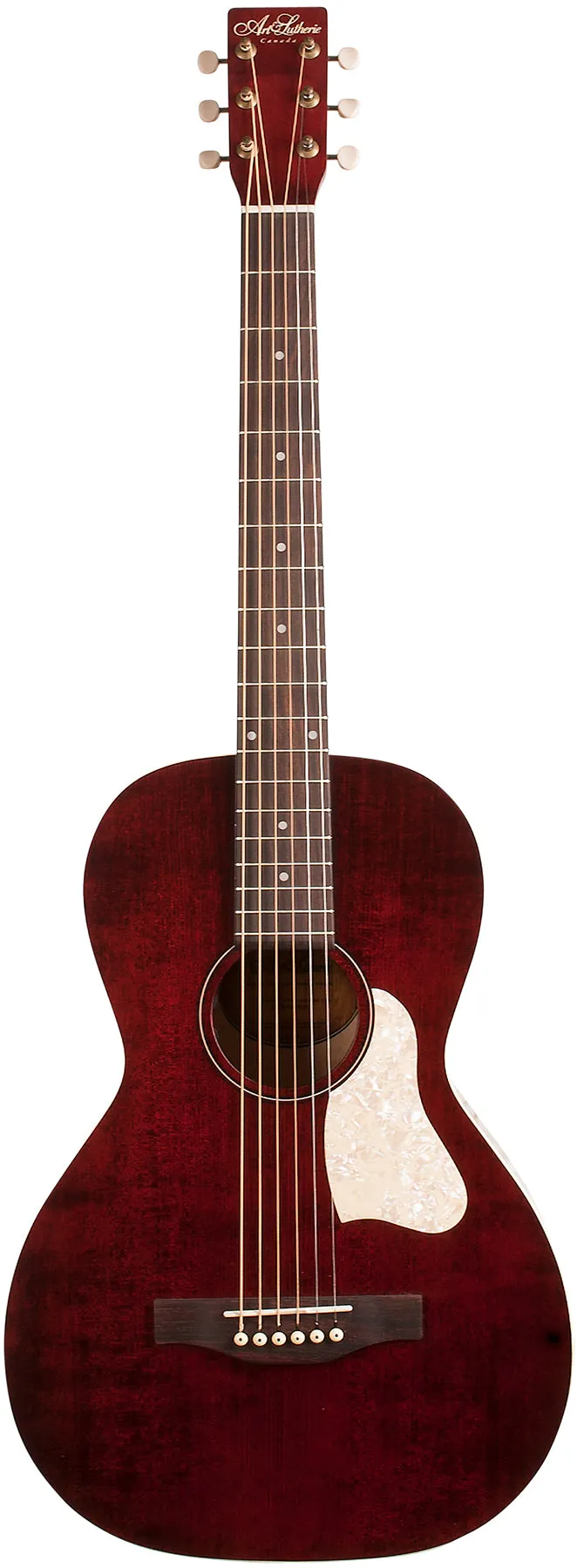 Art & Lutherie 042401 Roadhouse Tennessee Red A/E Parlor Acoustic Electric MADE In CANADA