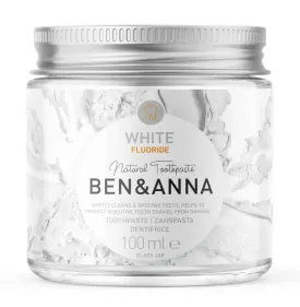 Ben & Anna Toothpaste jar white with fluoride