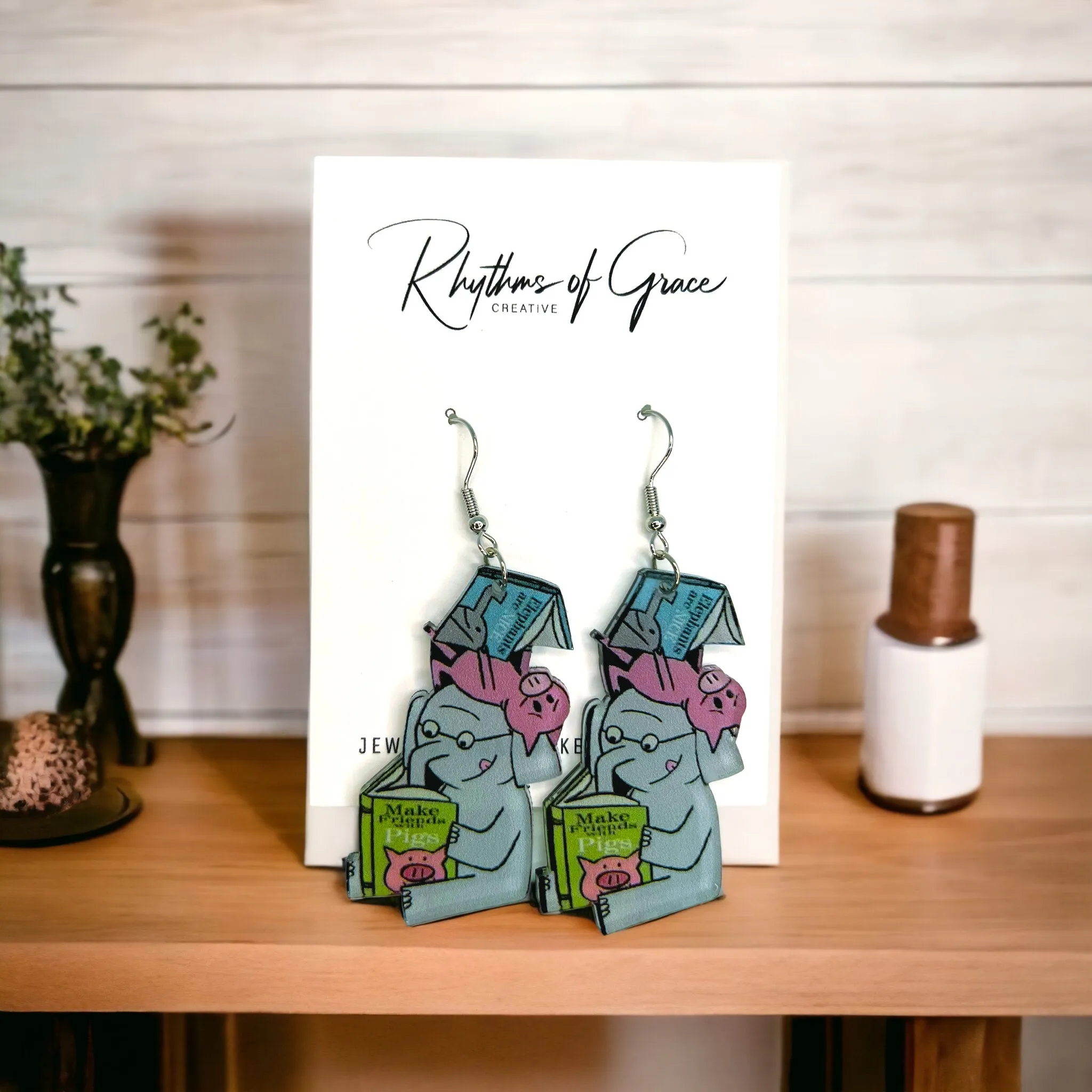 Book Character Earrings - Teacher Earrings, Elementary School, Librarian Earrings, Kindness Earrings