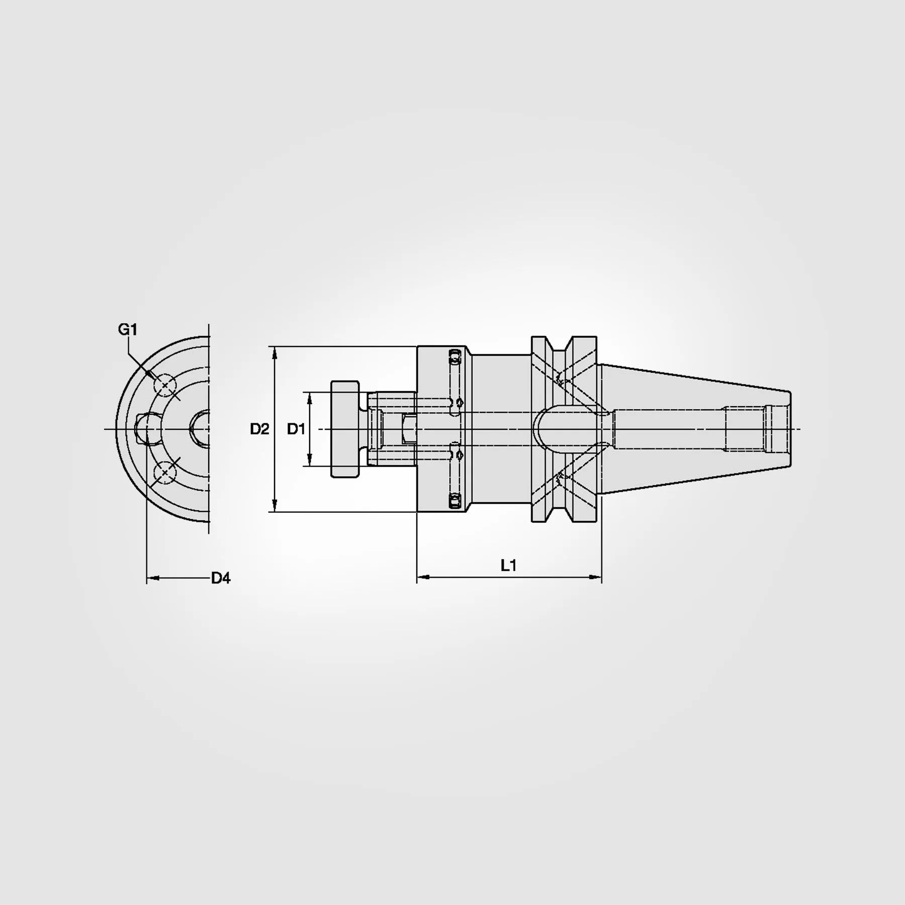 BT50 Steep Taper 32mm Shell Mill Adapter (THROUGH COOLANT) 3750046