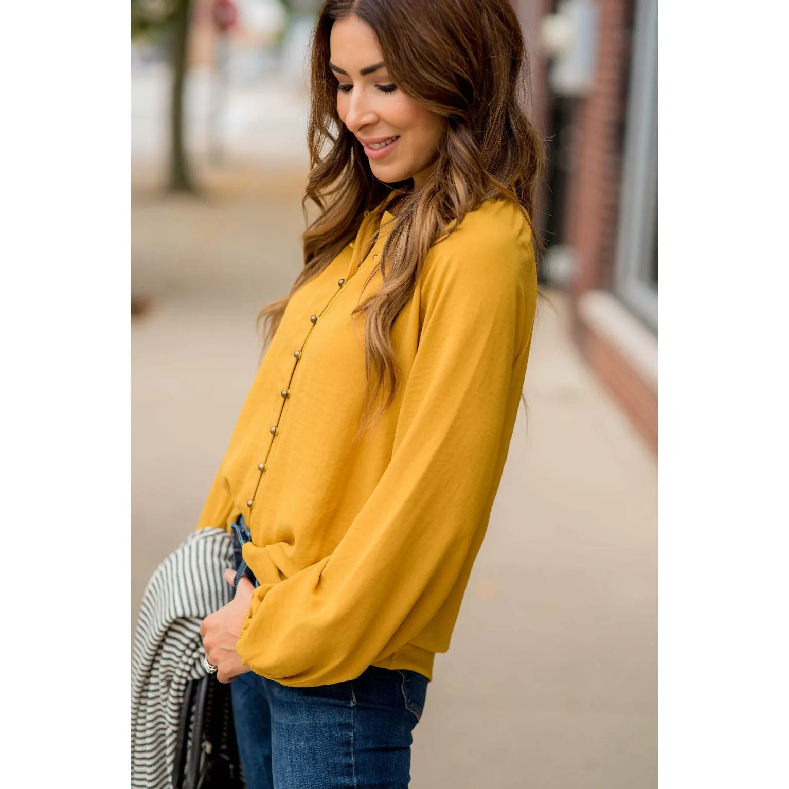 Button Front Blouse