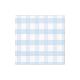 Cocktail Napkins - Light Blue Gingham