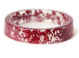 Cranberry Colored Flower Resin Bracelet