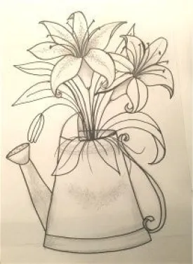 Drawing Series 1 - Lesson 2 Watering Can - Downloadable Video Lesson