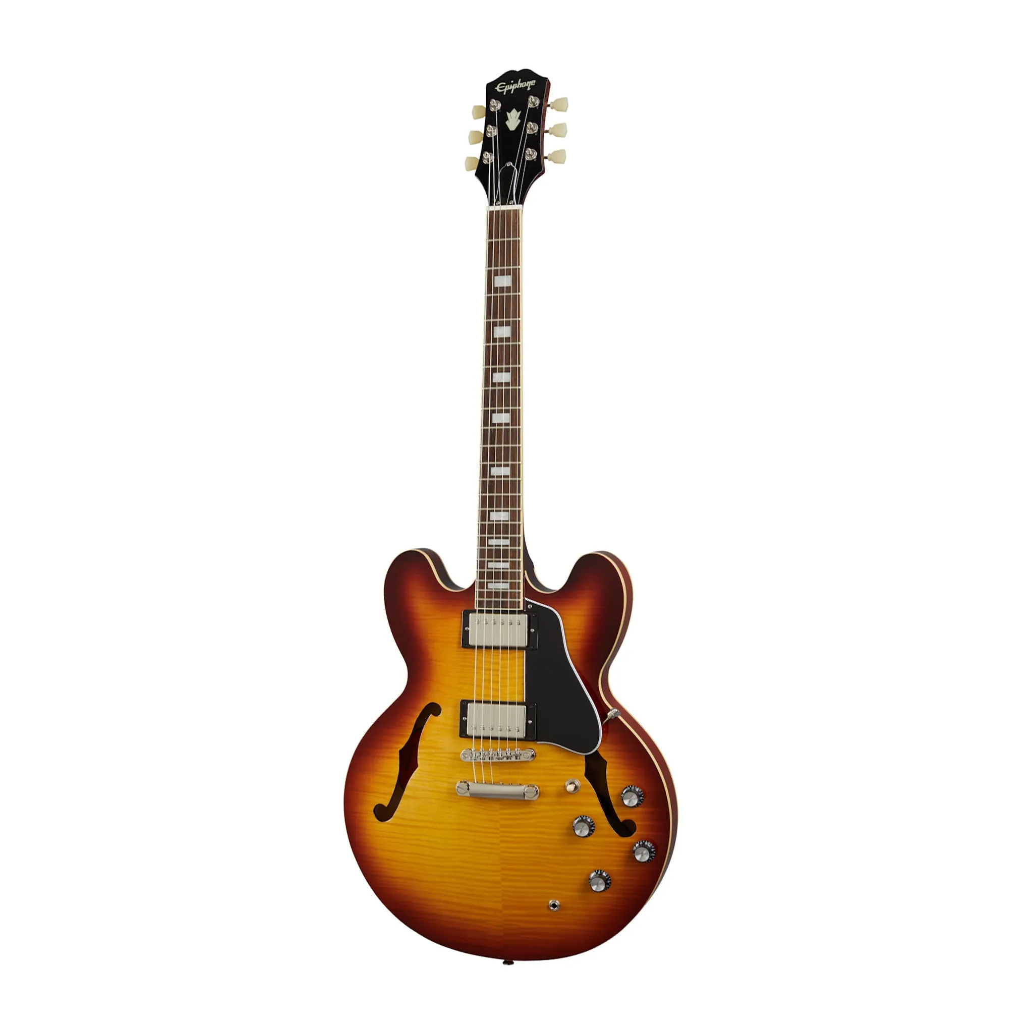 Epiphone EIES335FRTBNH1 Figured Semi Hollowbody Electric Guitar Raspberry Tea Burst