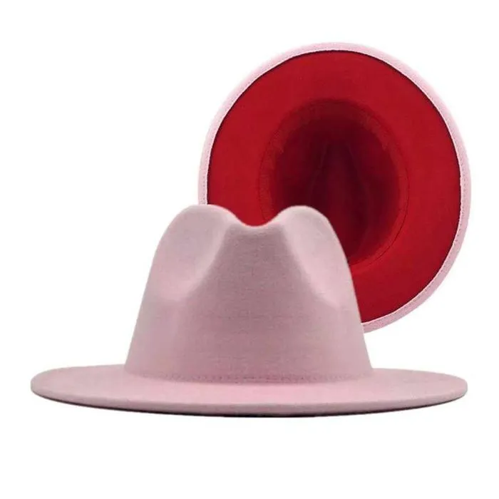 Fedora Two Tone Wide Brim Hat for Women