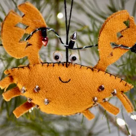 Felt Crab with Fairy Lights