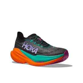 Mens Hoka Mach X 2 in Black/Electric Aqua