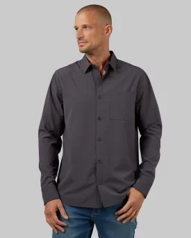 MEN'S STRETCH WOVEN LONG SLEEVE BUTTON-UP