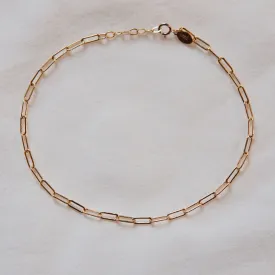 Mid Paperclip Chain Anklet