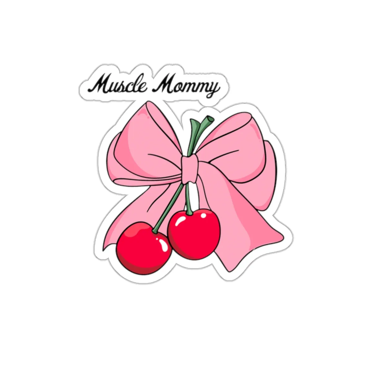 MUSCLE MOMMY BOW- STICKER