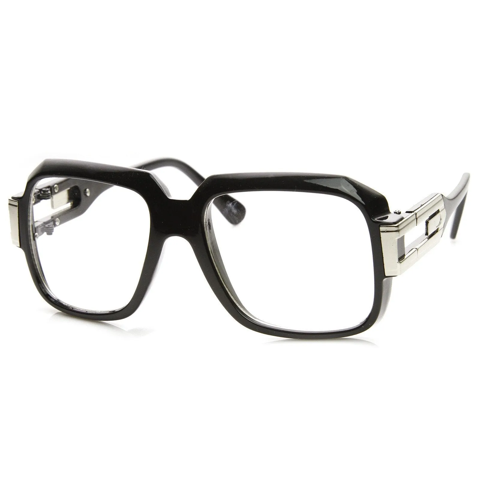 Retro Euro Square Hip Hop 80's Fashion Clear Lens Glasses