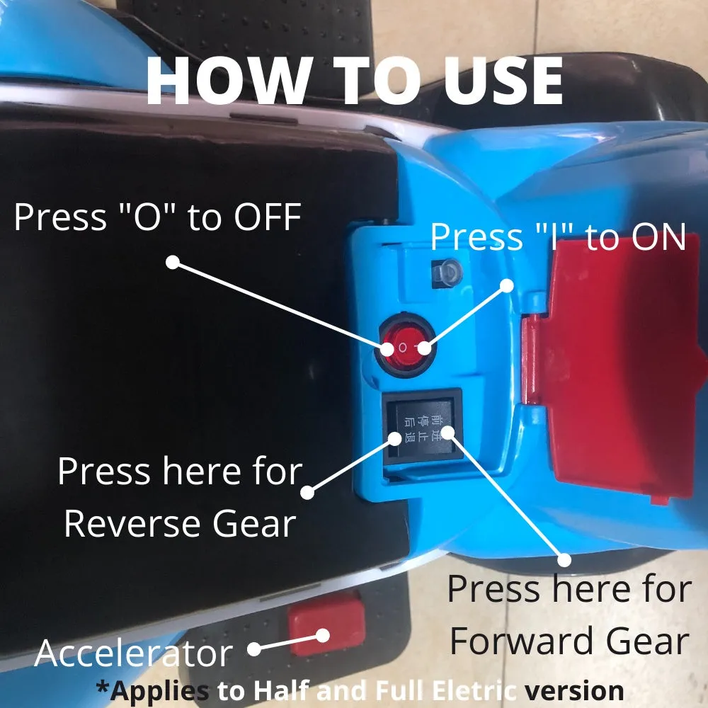 SG Local Delivery Rechargeable Electric Excavator OR Manual Operated Excavator Ride On Toy Car SAFETY MARK Charger