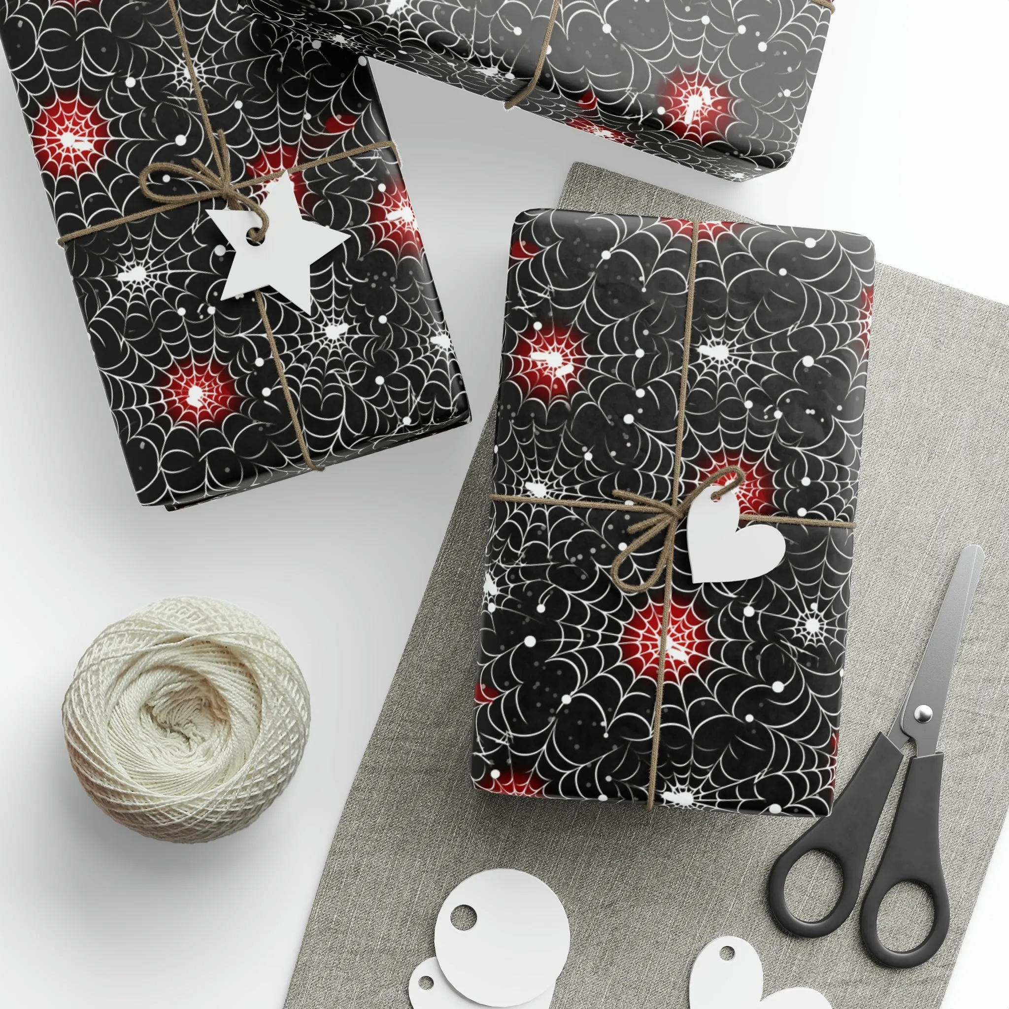 Snowy Spiderwebs Wrapping Paper