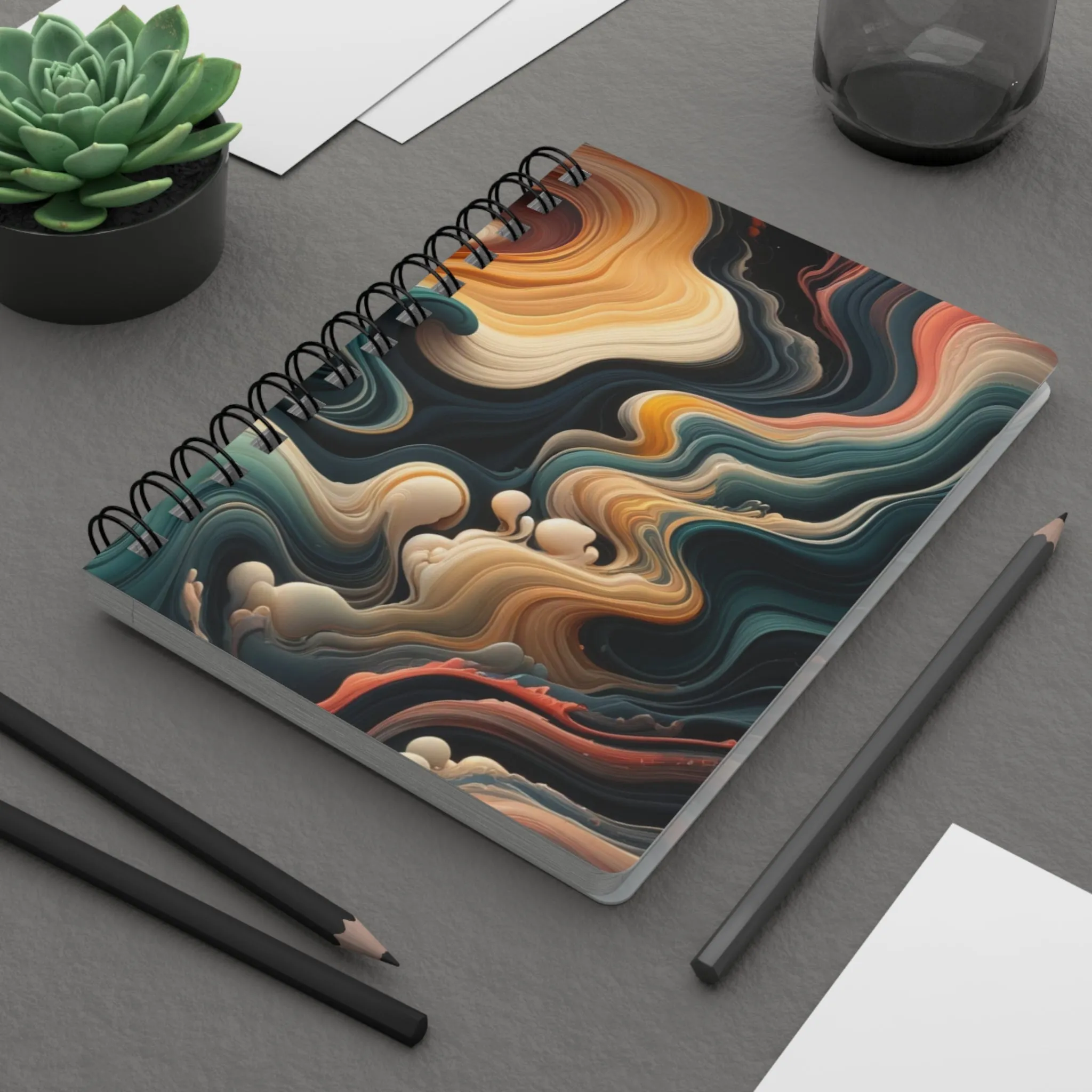 Spiral Bound Journal - Ride The Waves