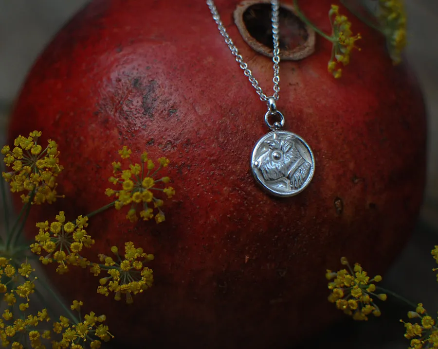 Terrier button pendant