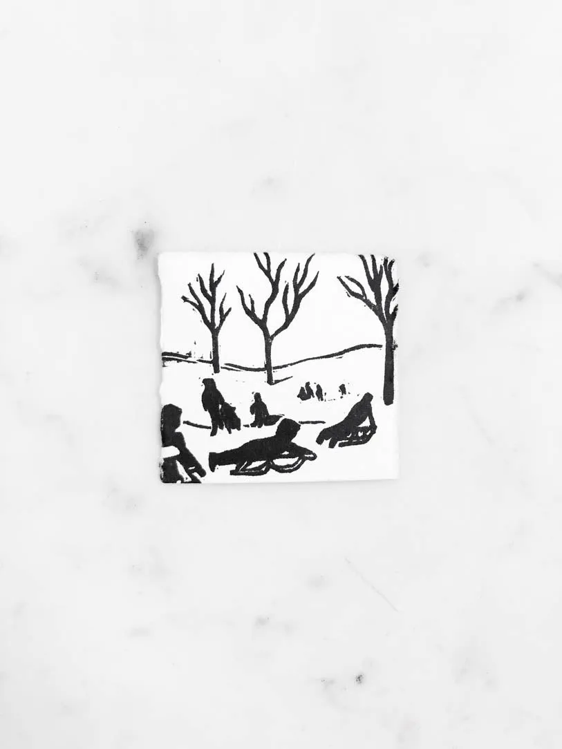 Tiny Christmas Lino Cuts