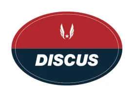 USATF Red Oval Sticker - Discus