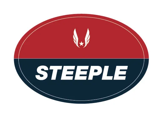 USATF Red Oval Sticker - Steeple