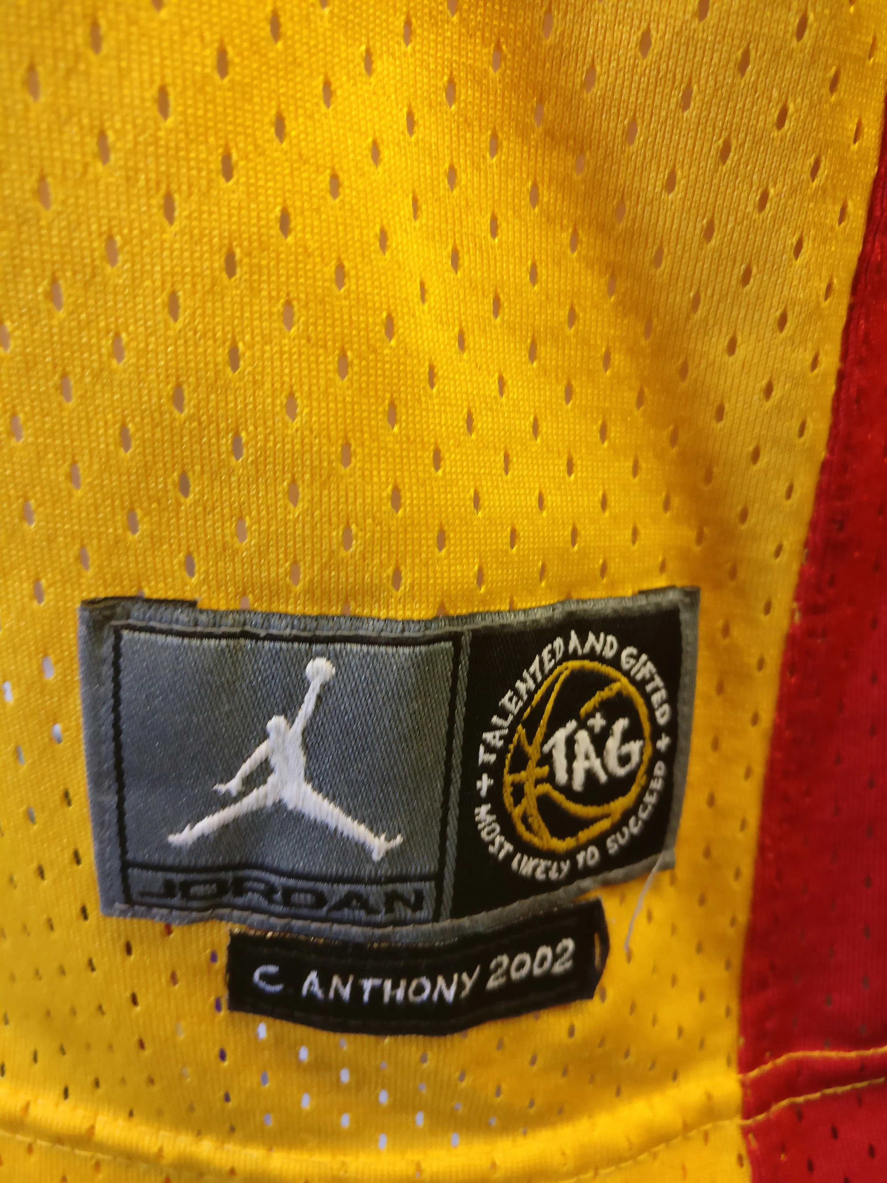 Vtg '02 #22 CARMELO ANTHONY Oak Hill High School Jordan Jersey YXL