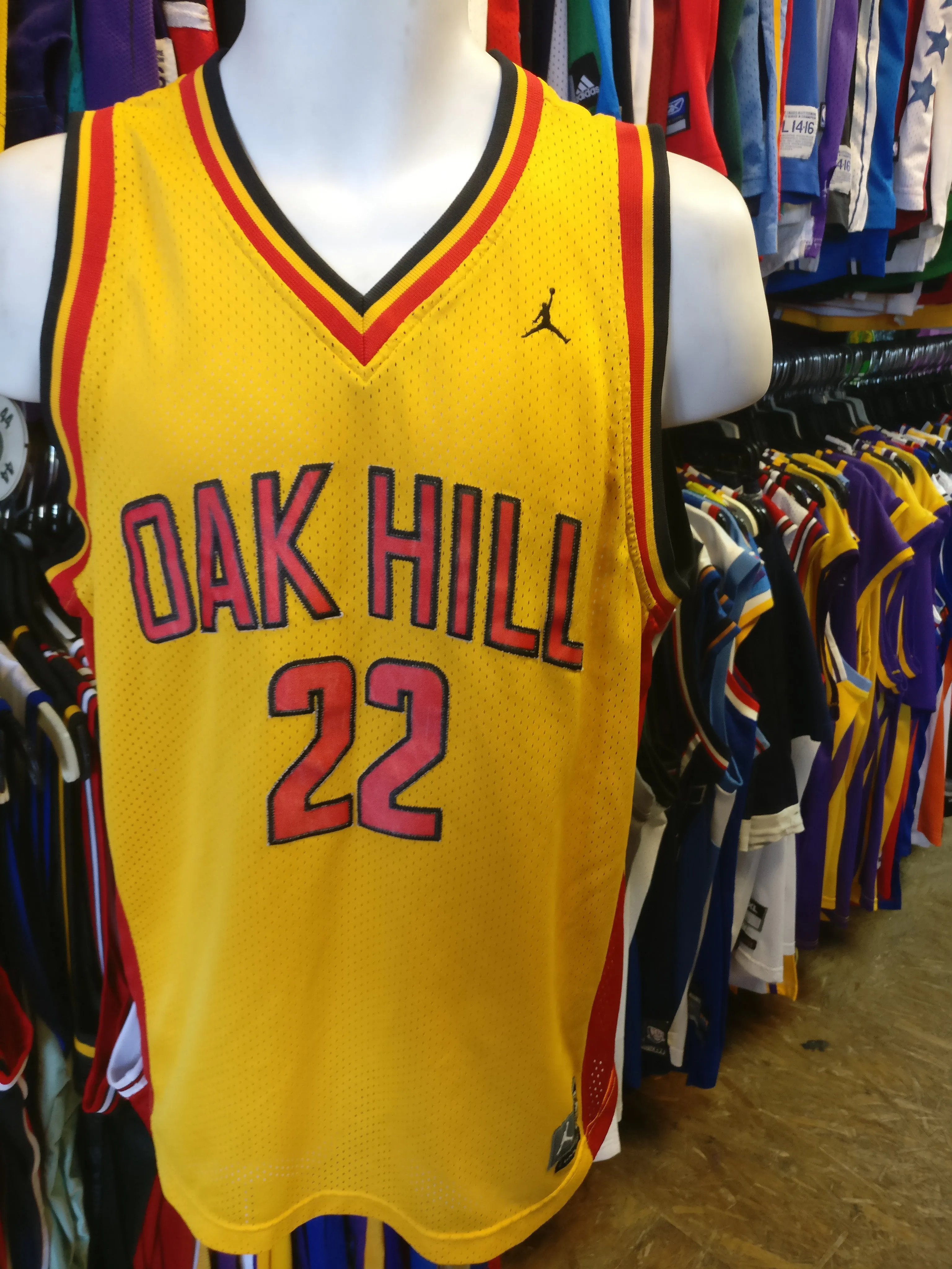 Vtg '02 #22 CARMELO ANTHONY Oak Hill High School Jordan Jersey YXL