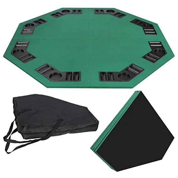 ZENY™ Foldable Poker Table Top Octagon 8 Players Blackjack Poker Card Game w/Carrying Bag