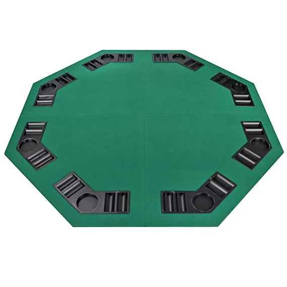 ZENY™ Foldable Poker Table Top Octagon 8 Players Blackjack Poker Card Game w/Carrying Bag